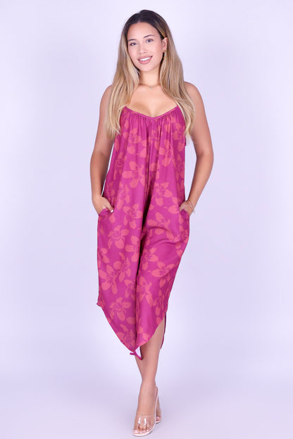SILK FLOSS TREE FLOWER NO WAIST JUMPSUIT