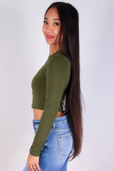 Jeans Warehouse Hawaii - L/S SOLID BASIC - BE THE DIFFERENCE TOP | By ROSIO