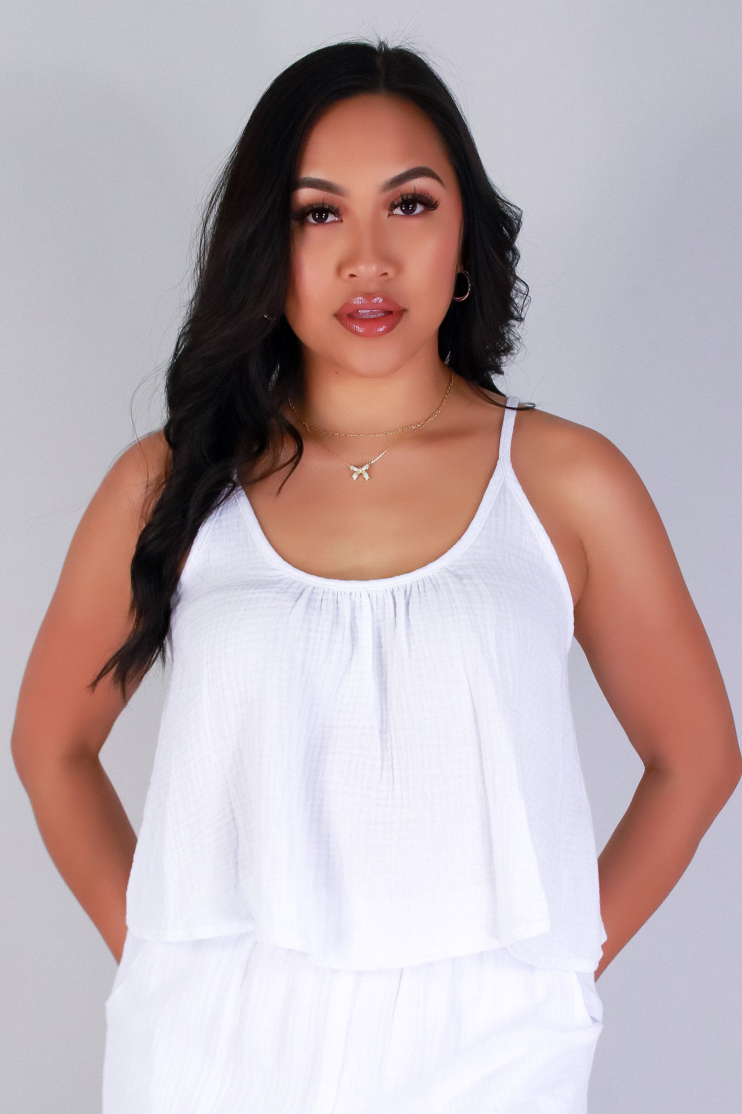 Jeans Warehouse Hawaii - S/L SOLID WOVEN TOPS - EASY FLOW TOP | By OLIVE & CO