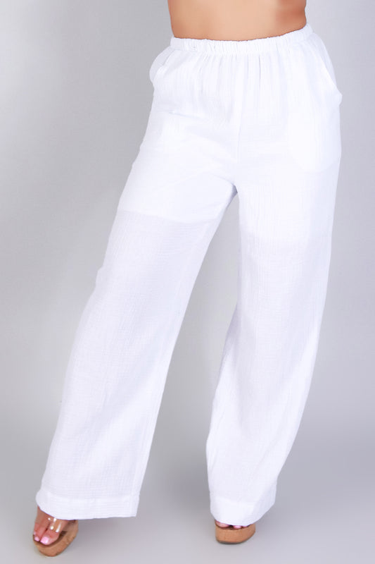 Jeans Warehouse Hawaii - SOLID WOVEN PANTS - EASY FLOW PANTS | By OLIVE & CO