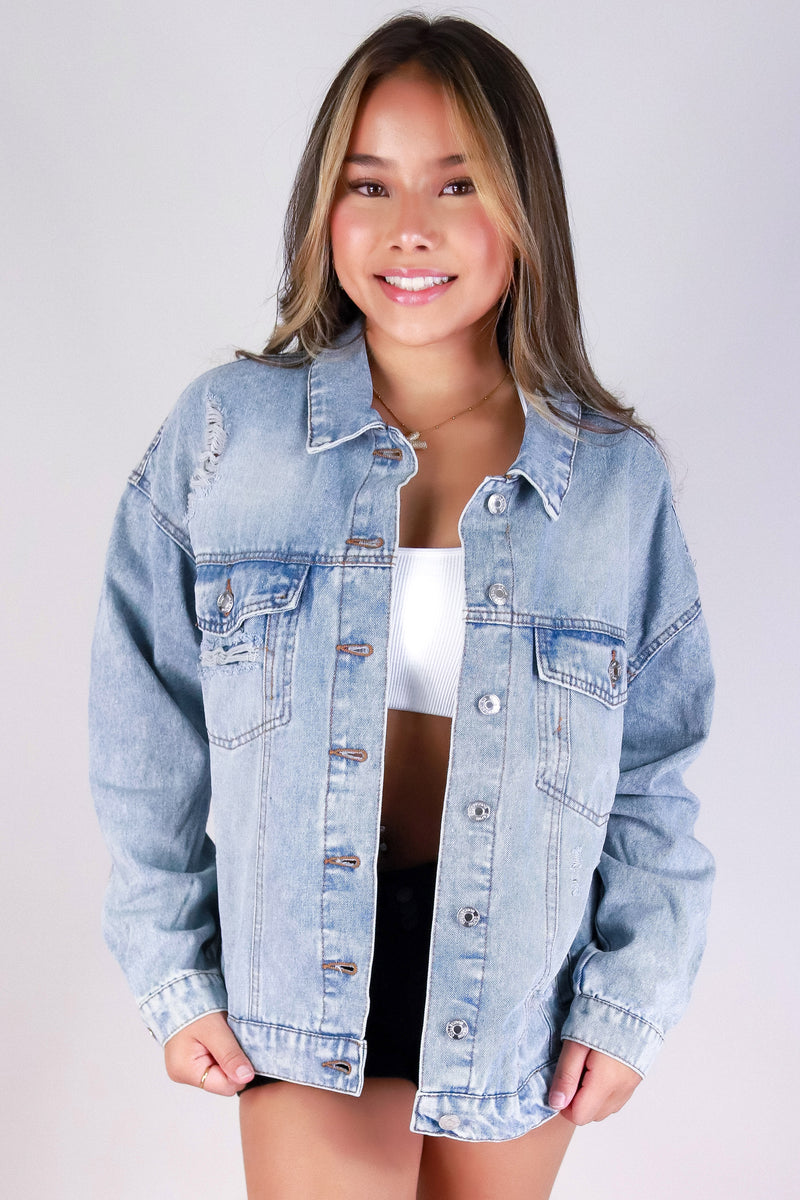 Jeans Warehouse Hawaii - DENIM JACKETS - THROW IT ON OVERSIZED DENIM JACKET | By CI SONO/CAVALINI
