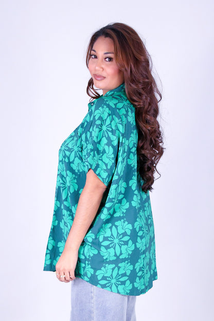 HIBISCUS QUILT TUNIC TOP