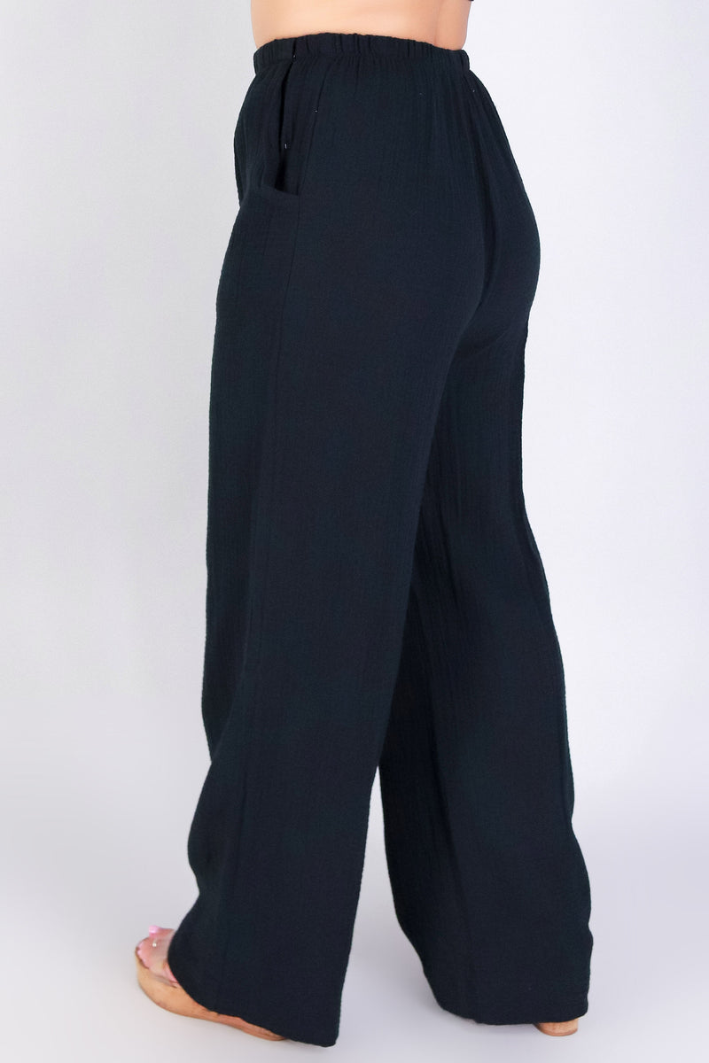 Jeans Warehouse Hawaii - SOLID WOVEN PANTS - EASY FLOW PANTS | By OLIVE & CO