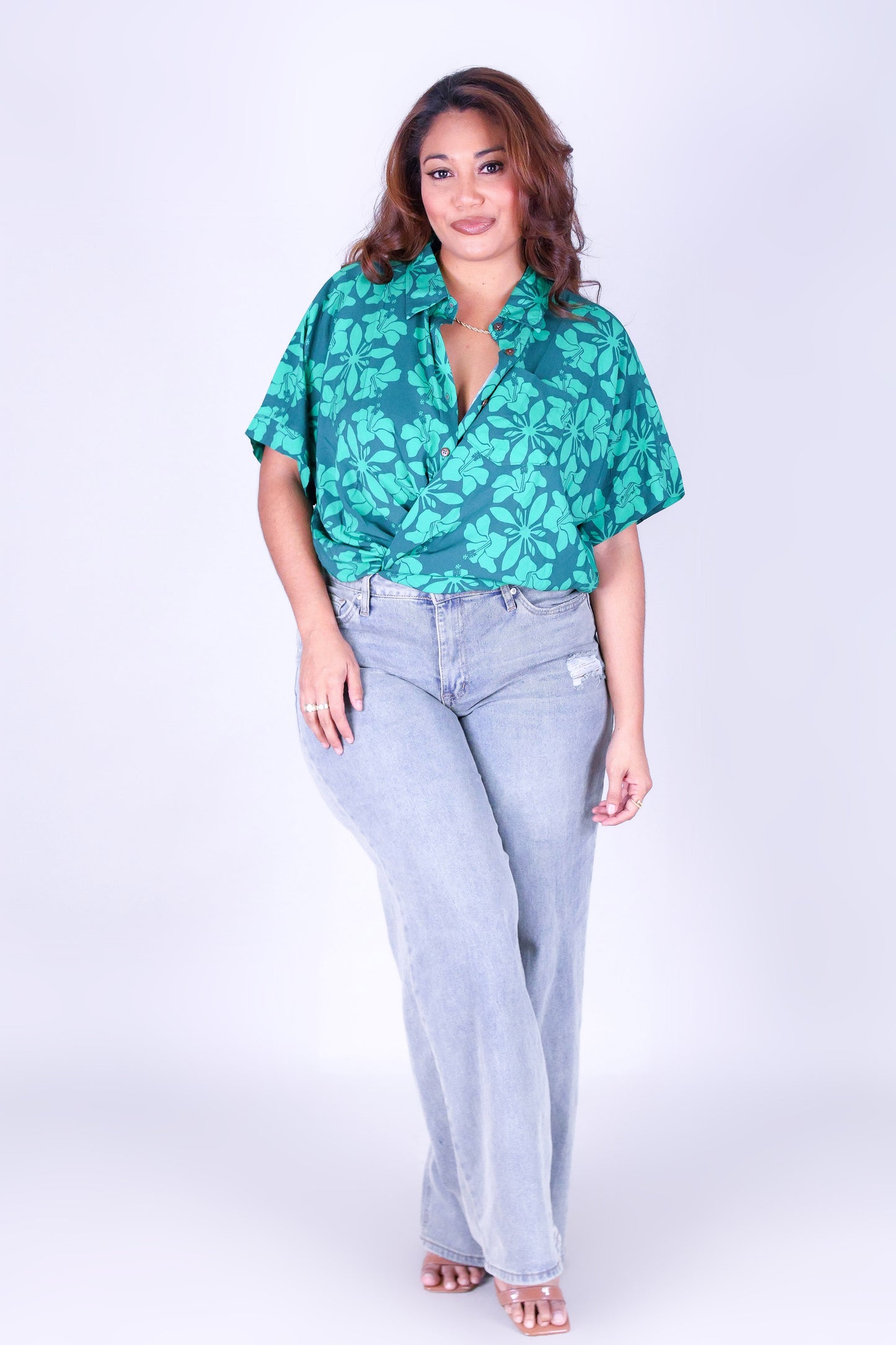 HIBISCUS QUILT TUNIC TOP