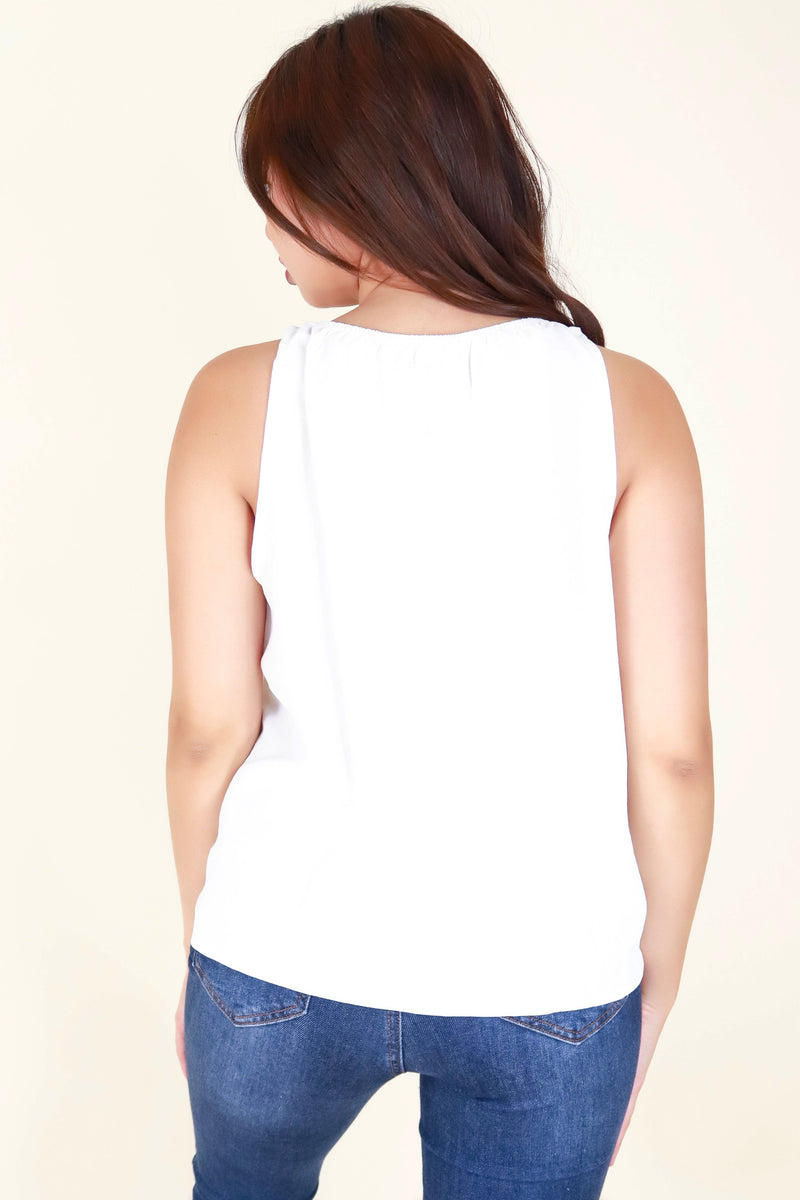 Jeans Warehouse Hawaii - TANK SOLID WOVEN DRESSY TOPS - EXCUSE ME TOP | By TIMING
