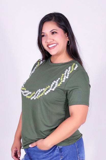 PAKALANA PIKAKE TWIST LEI TEE