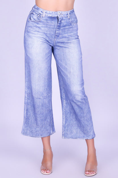 DENIM LOOK PANTS