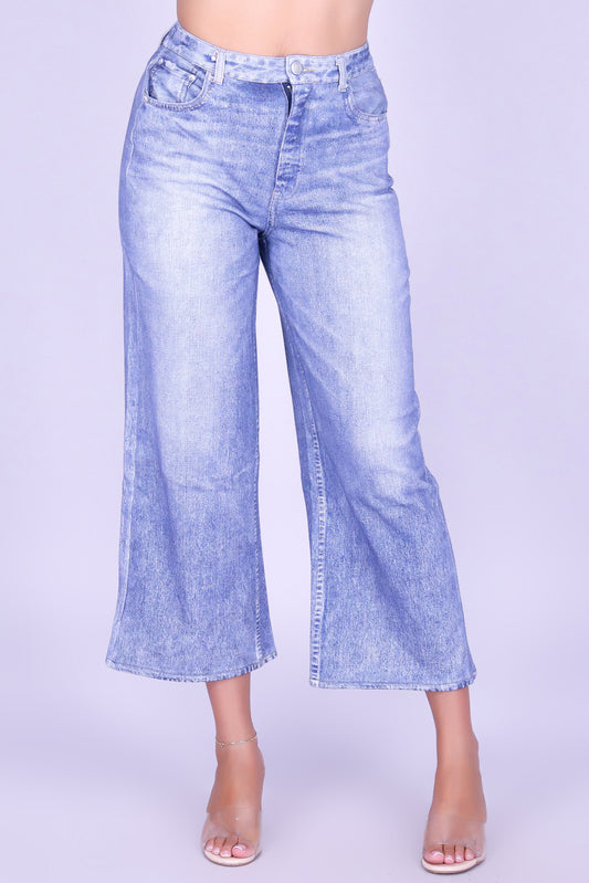 DENIM LOOK PANTS