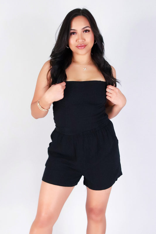 Jeans Warehouse Hawaii - S/L SOLID WOVEN TOPS - TIED IN STYLE HALTER TOP | By OLIVE & CO