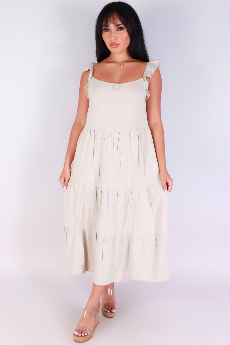 Jeans Warehouse Hawaii - SOLID LONG DRESSES - HERE WITH ME TIERED MAXI DRESS | By ROKOKO