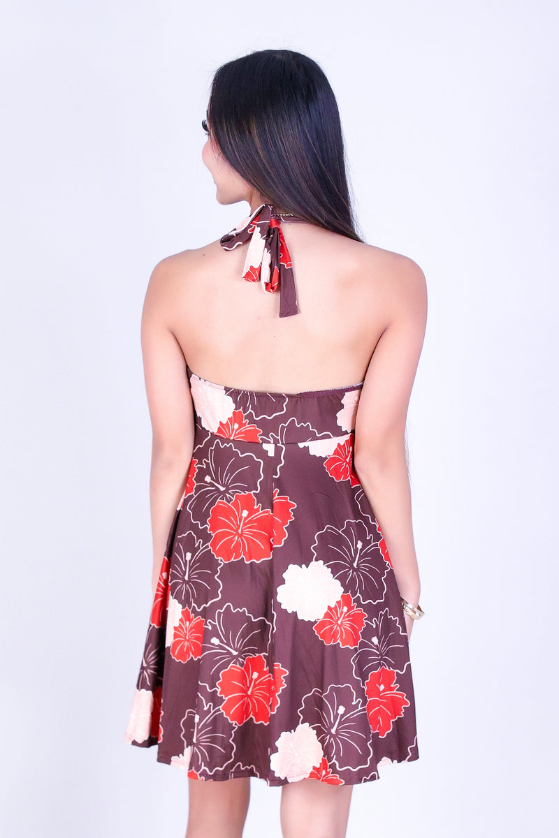 MULTI ALOALO HALTER DRESS