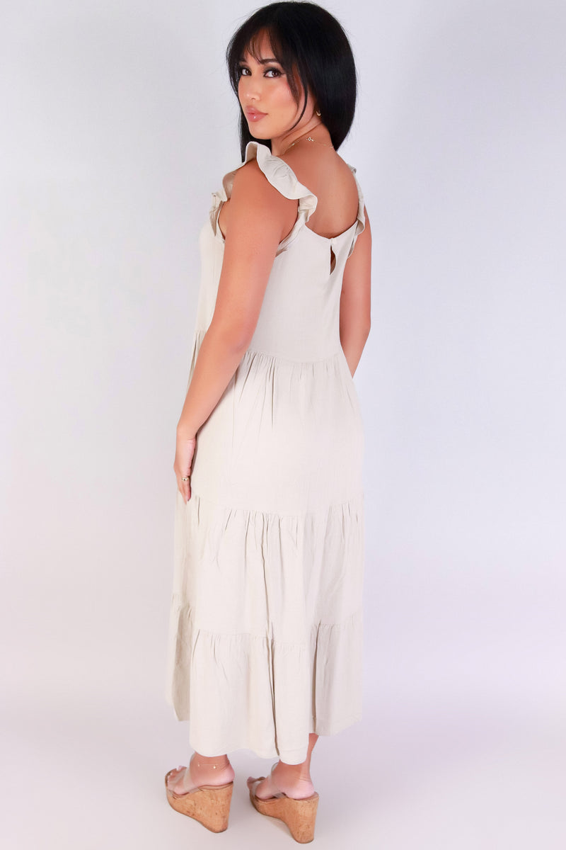 Jeans Warehouse Hawaii - SOLID LONG DRESSES - HERE WITH ME TIERED MAXI DRESS | By ROKOKO