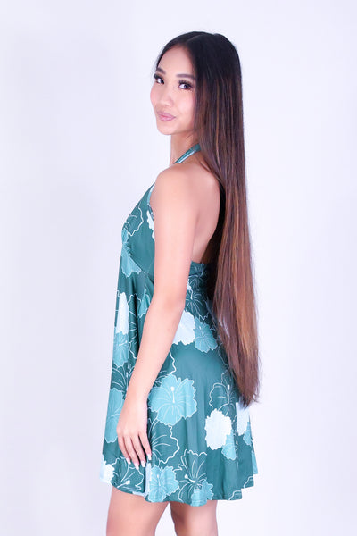 MULTI ALOALO HALTER DRESS