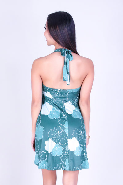 MULTI ALOALO HALTER DRESS