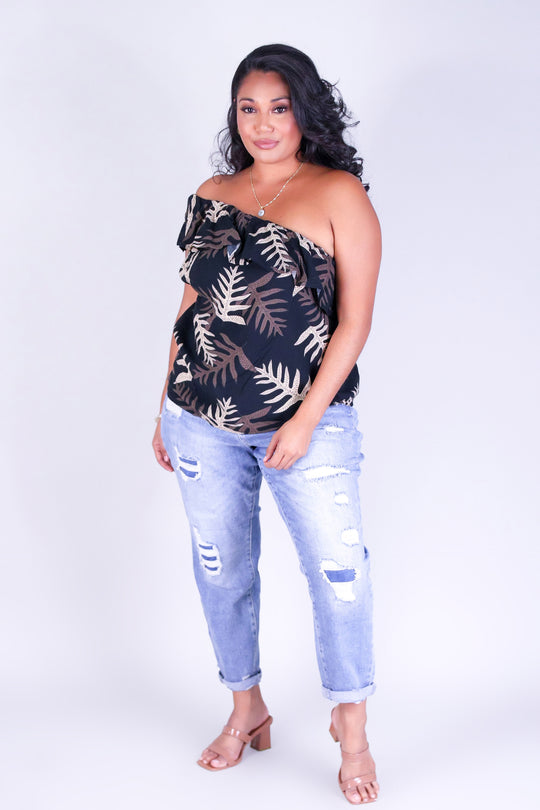LAUA'E ONE SHOULDER TOP