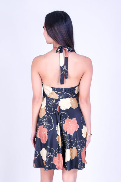 MULTI ALOALO HALTER DRESS