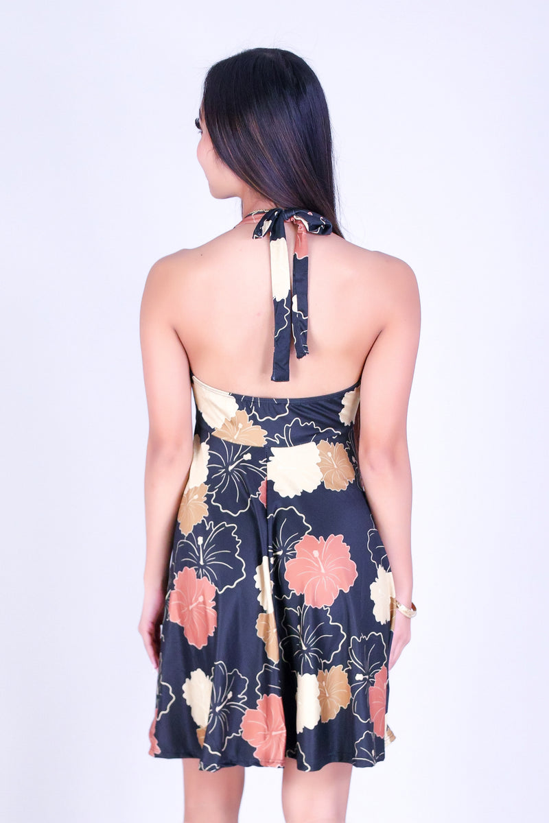 MULTI ALOALO HALTER DRESS