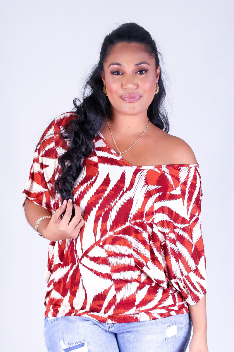 WATERCOLOR PARADISE DOLMAN TOP