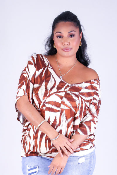 WATERCOLOR PARADISE DOLMAN TOP