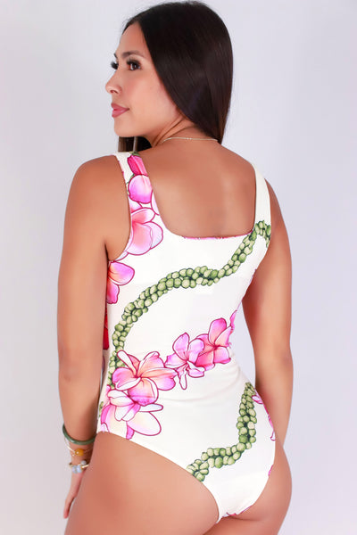 Jeans Warehouse Hawaii - Bodysuits - PLUMERIA MOKIHANA BODYSUIT | By LUZ