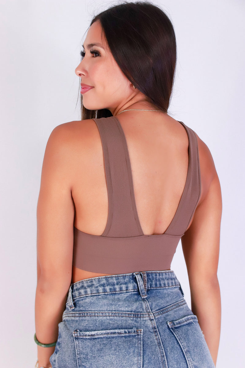 Jeans Warehouse Hawaii - TANK/TUBE SOLID BASIC - HERE FOR IT CROP TOP | By ANWND