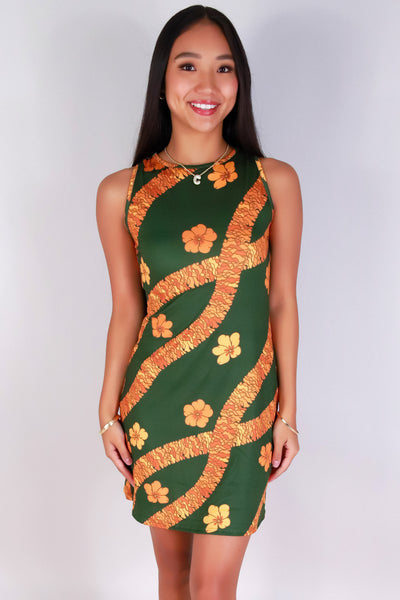 Jeans Warehouse Hawaii - S/L SHORT PRINT DRESSES - ILIMA DRESS | By LUZ