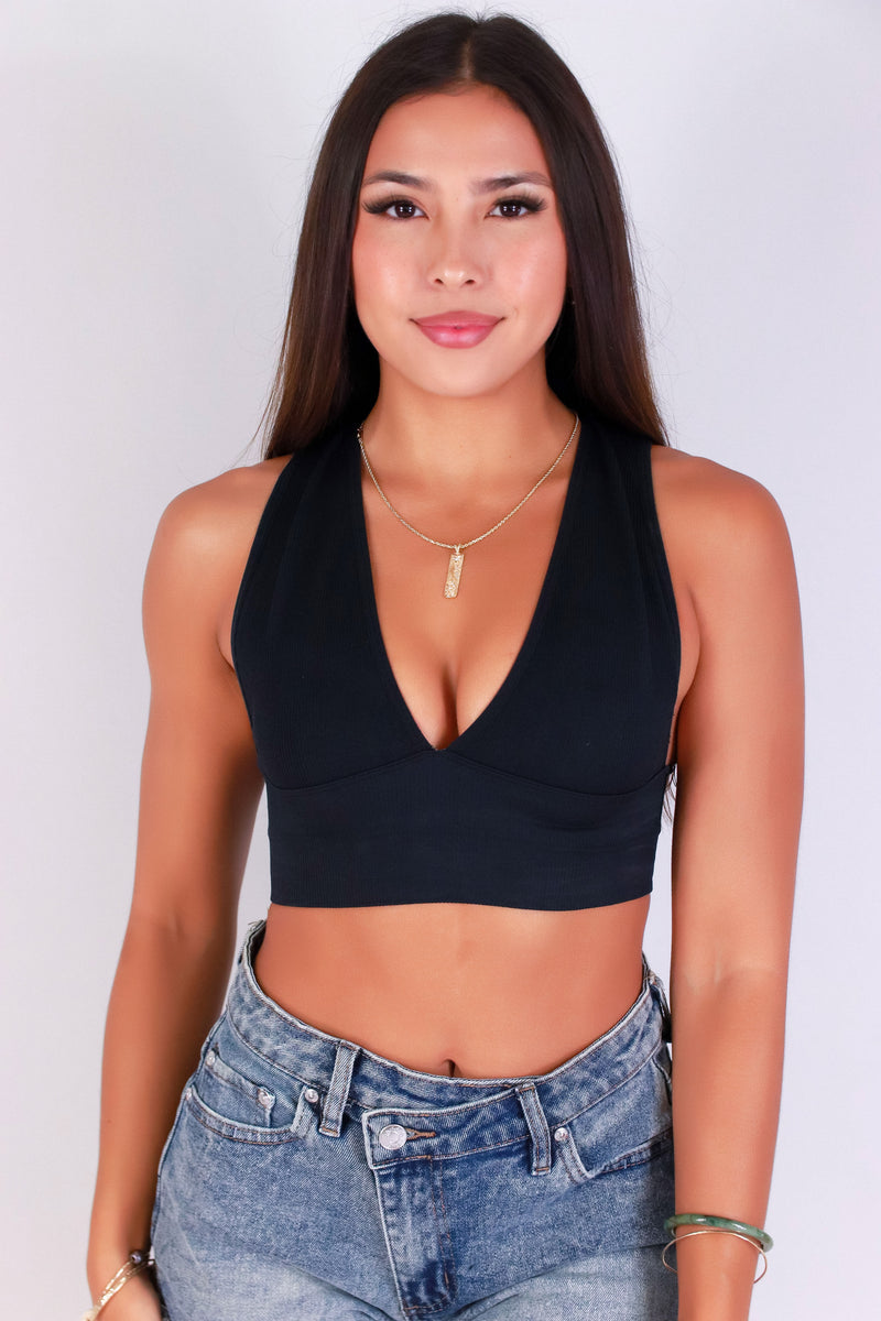 Jeans Warehouse Hawaii - TANK/TUBE SOLID BASIC - HERE FOR IT CROP TOP | By ANWND