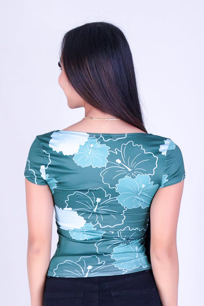 MULTI ALOALO SQUARE NECK TOP