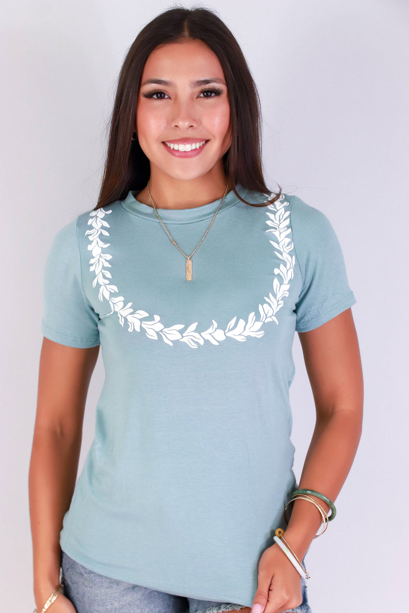 Jeans Warehouse Hawaii - S/S SCREEN - GINGER LEI TEE | By LUZ