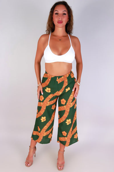 Jeans Warehouse Hawaii - PRINT WOVEN CAPRI'S - ILIMA WOVEN CAPRI'S | By LUZ