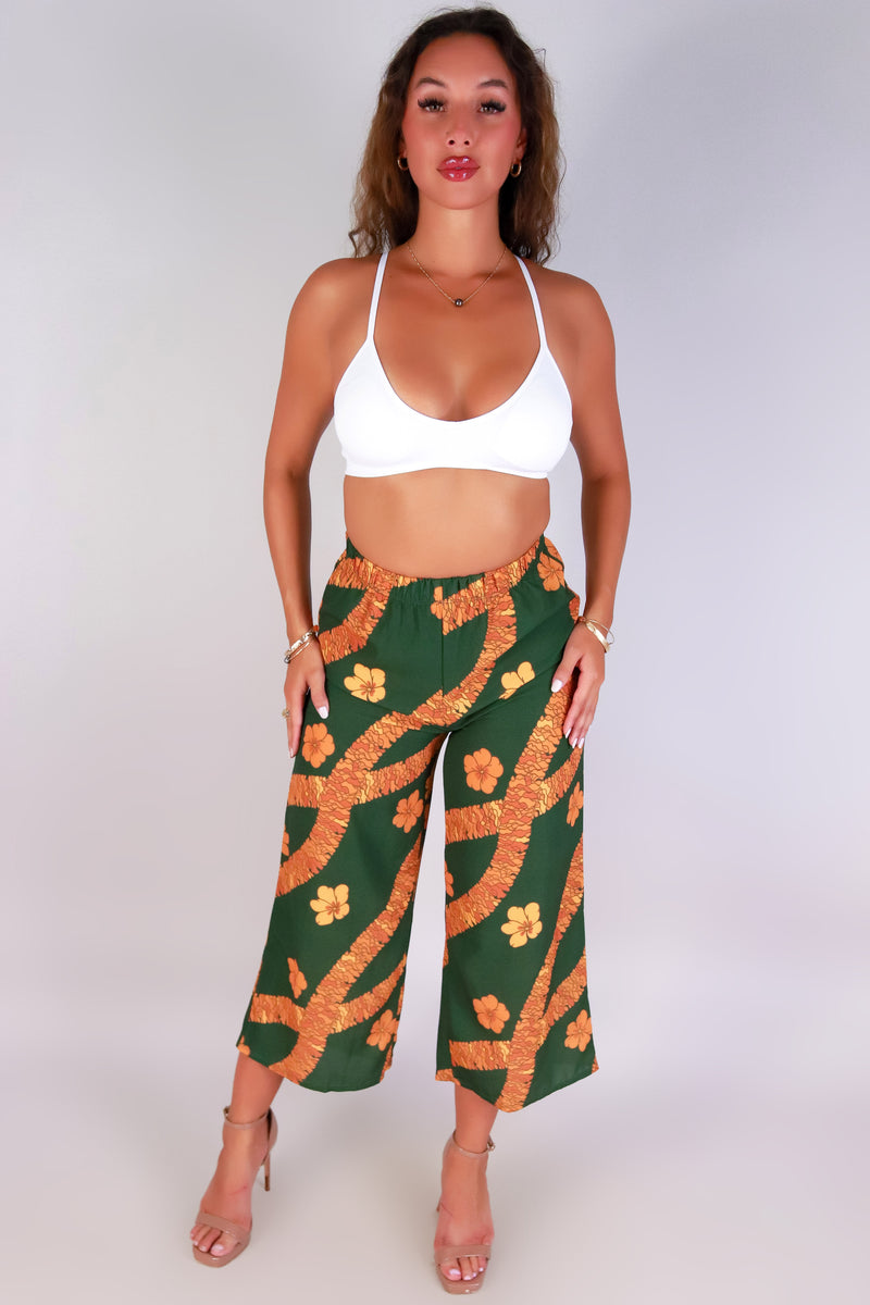 Jeans Warehouse Hawaii - PRINT WOVEN CAPRI&