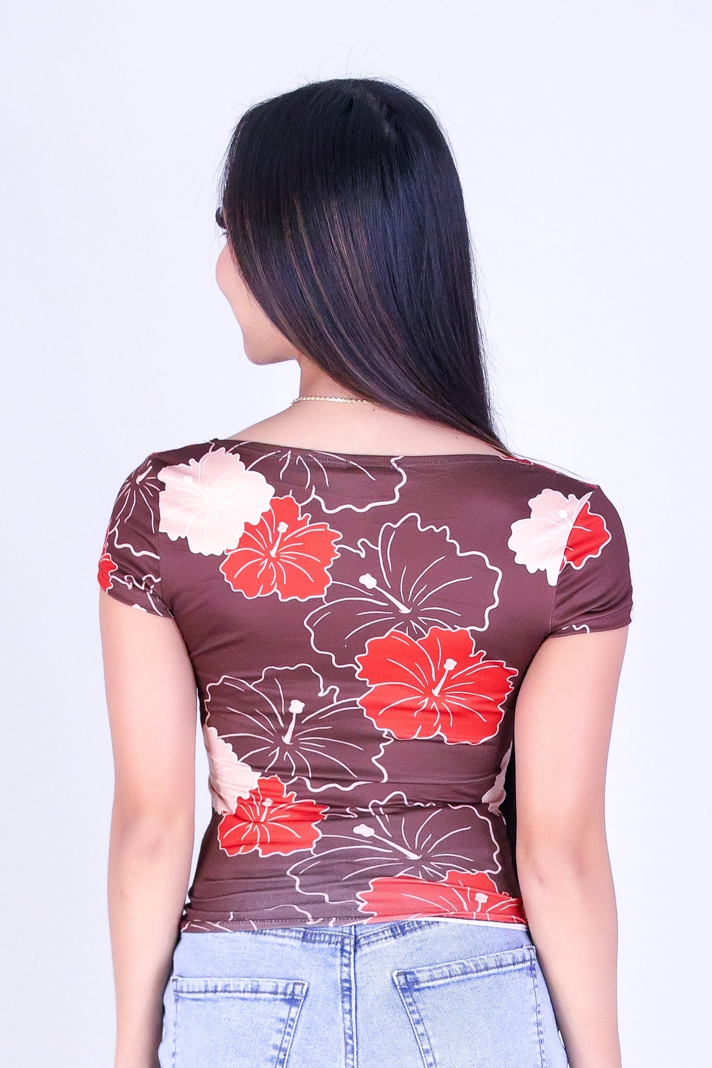 MULTI ALOALO SQUARE NECK TOP