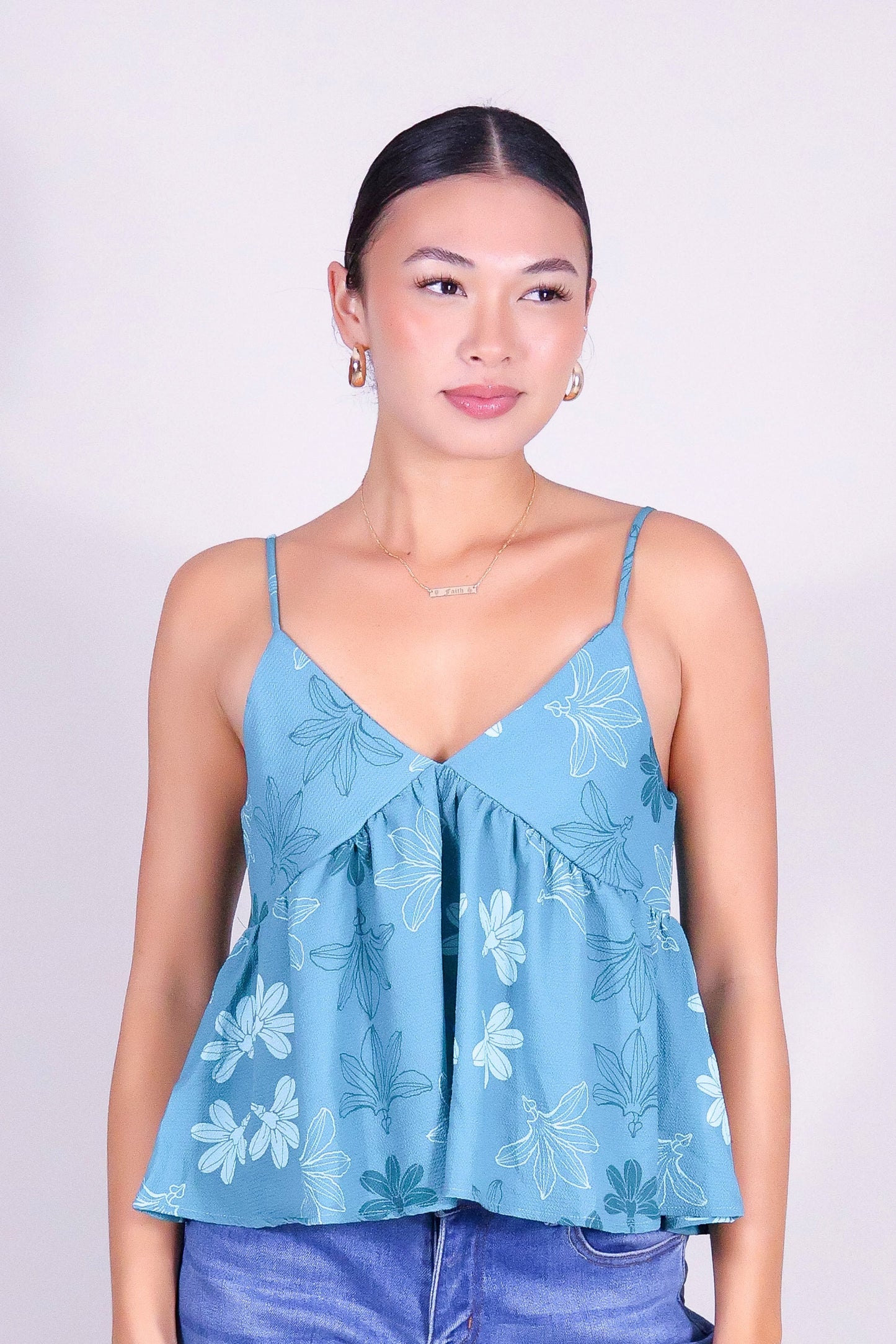 NAUPAKA BABYDOLL TOP