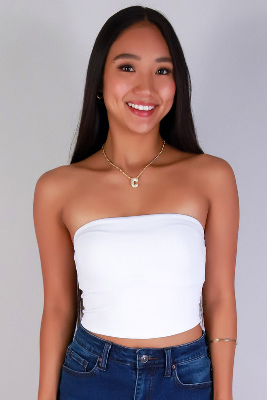 JUST MY STYLE CROP TUBE TOP