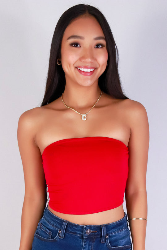 JUST MY STYLE CROP TUBE TOP