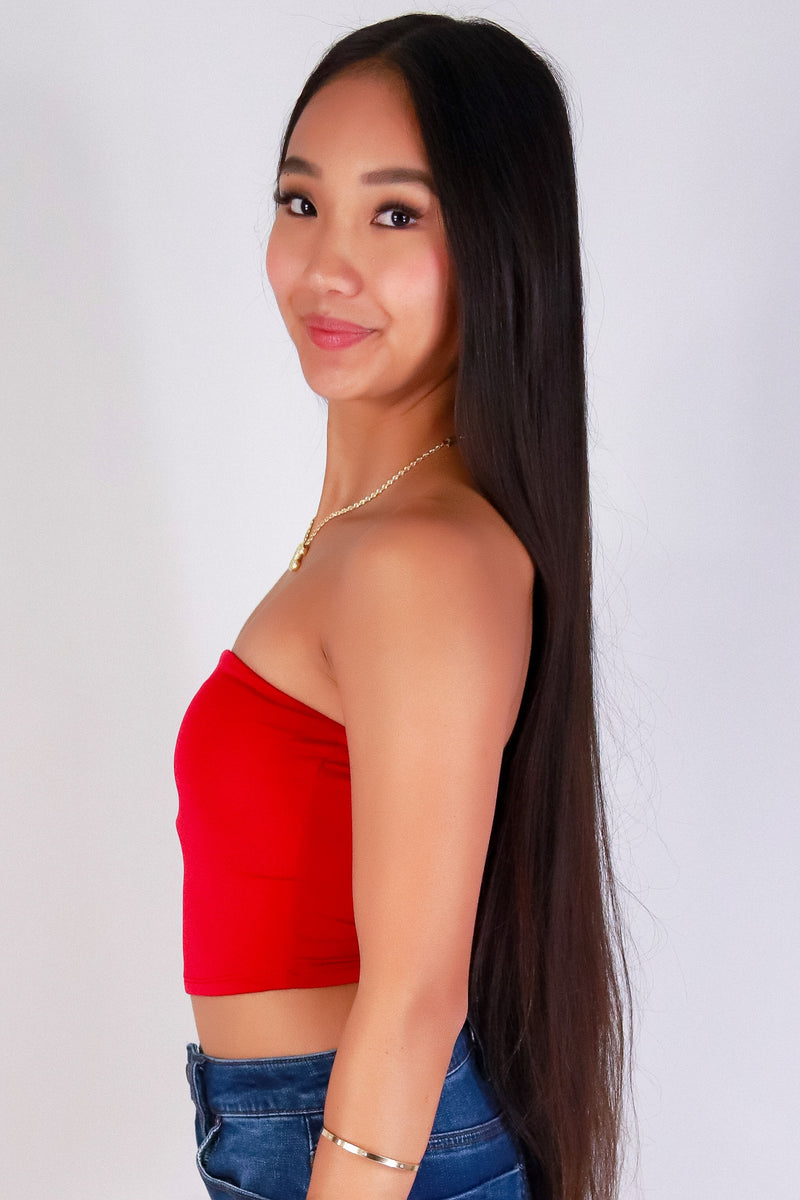 Jeans Warehouse Hawaii - SL CASUAL SOLID - JUST MY STYLE CROP TUBE TOP | By CRESCITA APPAREL/SHINE I