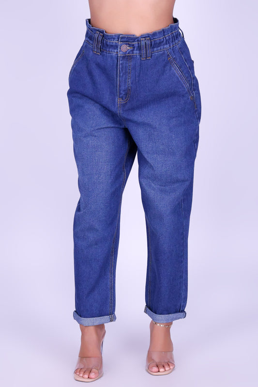 CURVED APPEAL BARREL JEANS