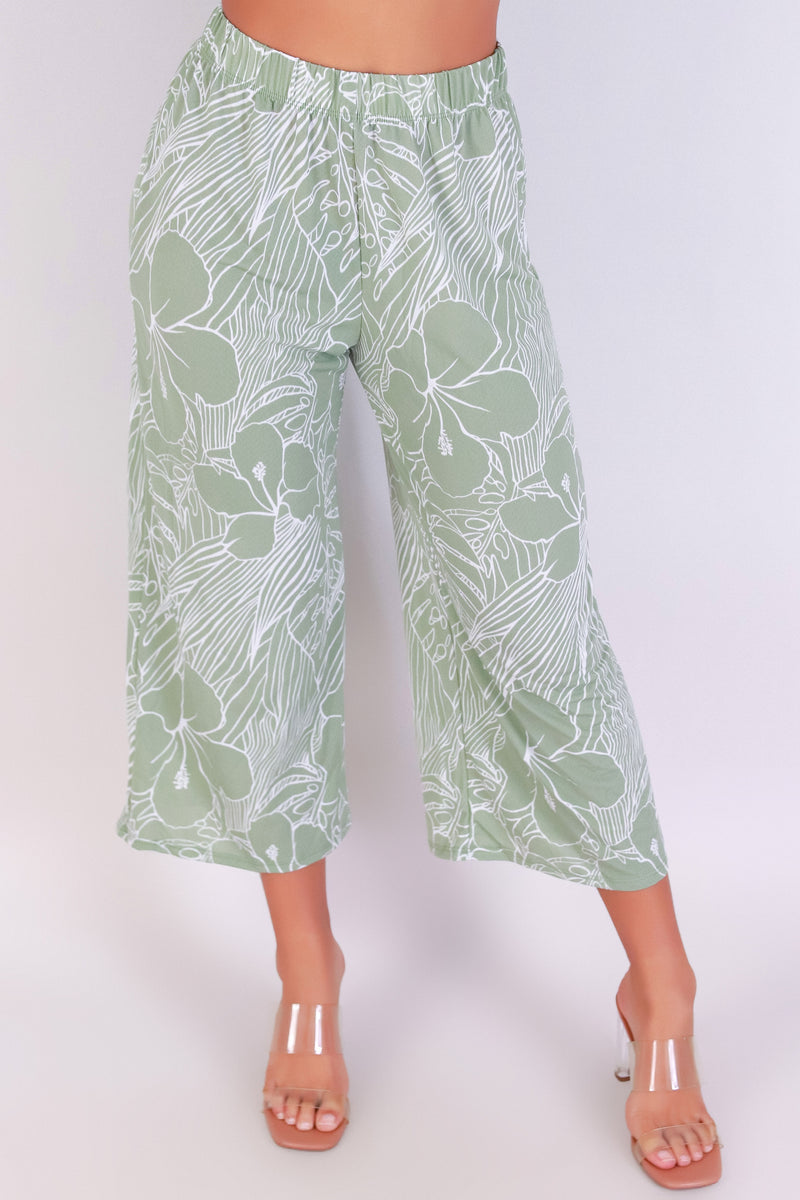 Jeans Warehouse Hawaii - PRINT KNIT CAPRI&