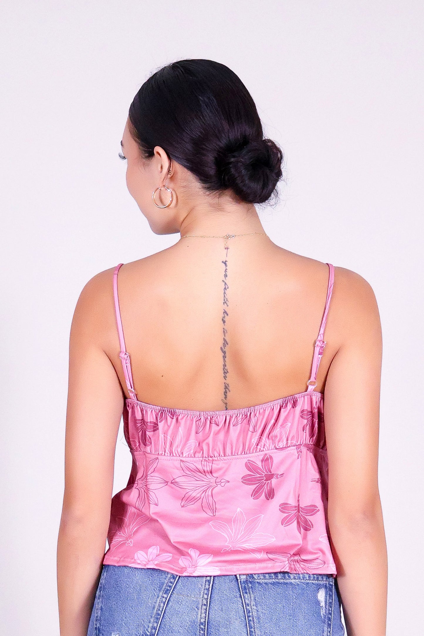 NAUPAKA TIE FRONT BABYDOLL TOP