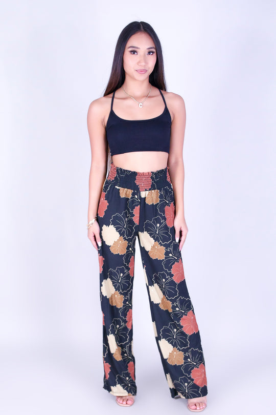 MULTI ALOALO SMOCKED WAIST PANTS