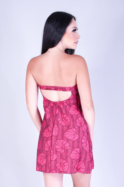 ANTHURIUM PALAKA TUBE MINI DRESS