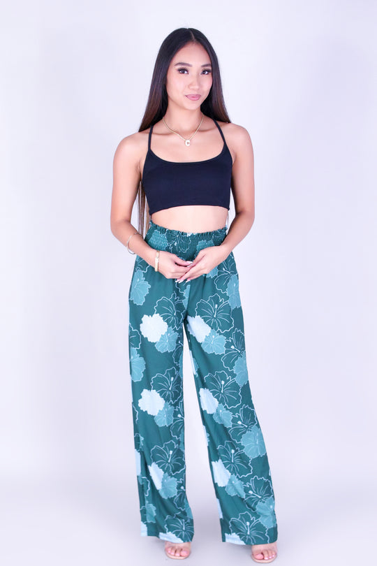MULTI ALOALO SMOCKED WAIST PANTS