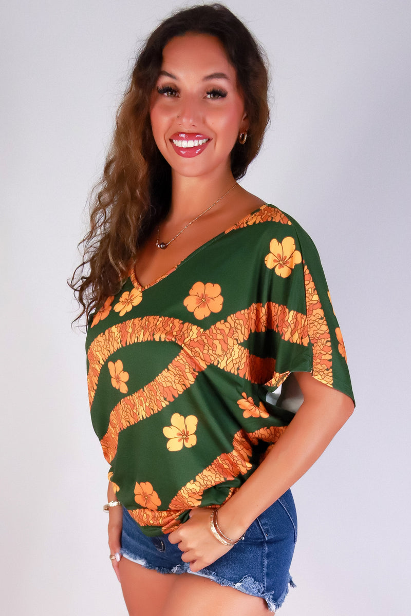 Jeans Warehouse Hawaii - SS PRINT - ILIMA DOLMAN TOP | By LUZ