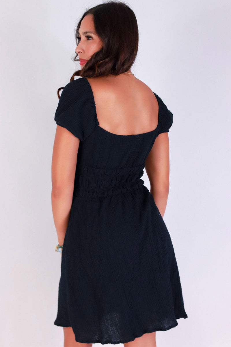 Jeans Warehouse Hawaii - SLEEVE SHORT SOLID DRESSES - CLOUD NINE DRESS | By POPULAR 21