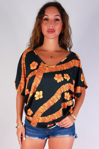 Jeans Warehouse Hawaii - SS PRINT - ILIMA DOLMAN TOP | By LUZ