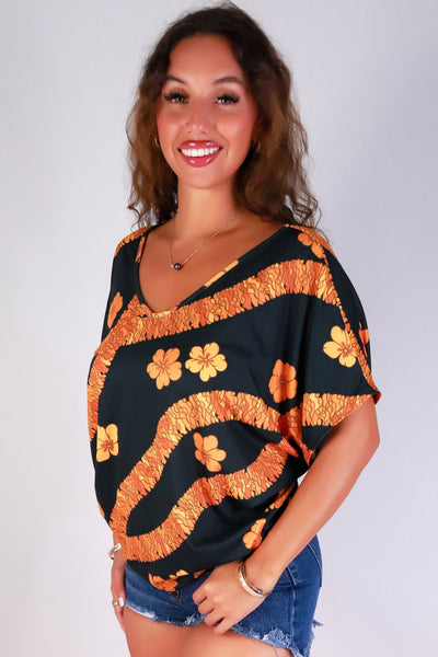 Jeans Warehouse Hawaii - SS PRINT - ILIMA DOLMAN TOP | By LUZ