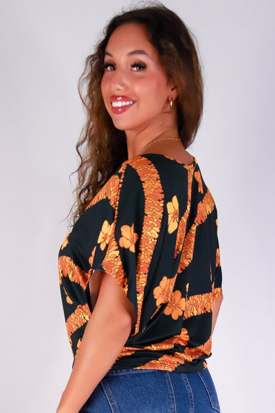 Jeans Warehouse Hawaii - SS PRINT - ILIMA DOLMAN TOP | By LUZ