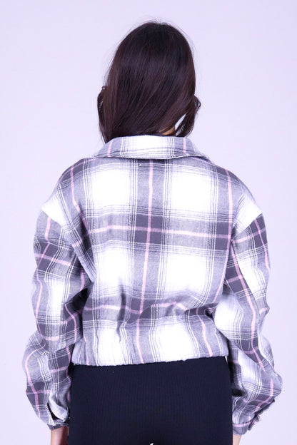 ALWAYS THERE PLAID SHACKET