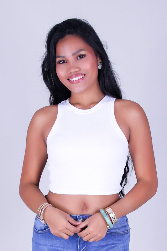 HERE WE GO CROP TANK TOP