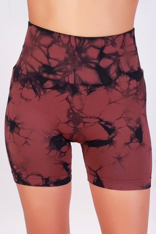 SNATCHED SEAMLESS TIE DYE BIKE SHORTS